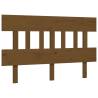 Honey Brown Bed Frame with Headboard - 140x190 cm Solid Wood