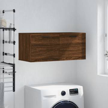 Stylish Brown Oak Wall Cabinet - 80x36.5x35 cm | HipoMarket