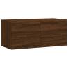 Stylish Brown Oak Wall Cabinet - 80x36.5x35 cm | HipoMarket