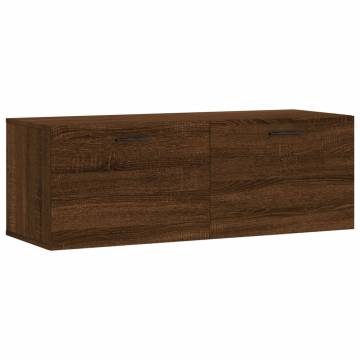 Wall Cabinet Brown Oak | Engineered Wood 100x36.5x35 cm