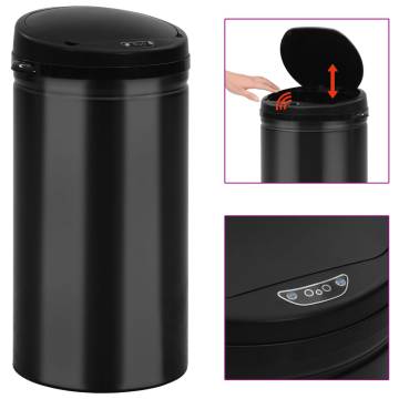 Automatic Sensor Dustbin 50 L - Carbon Steel Black