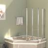 Stylish Bath Enclosure 120x140 cm | Tempered Glass