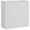 Stylish Grey Office Cabinet with 2 Doors - 90 cm Steel Storage