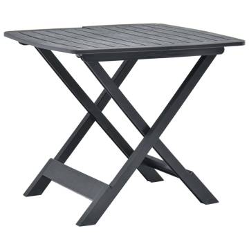 Folding Garden Table Anthracite - 79x72x70 cm Plastic