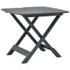 Folding Garden Table Anthracite 79x72x70 cm Plastic Colour anthracite Quantity in Package 1 