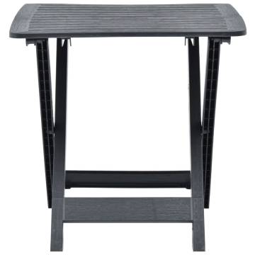 Folding Garden Table Anthracite - 79x72x70 cm Plastic