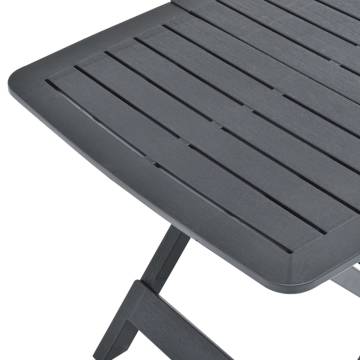 Folding Garden Table Anthracite - 79x72x70 cm Plastic