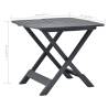 Folding Garden Table Anthracite - 79x72x70 cm Plastic