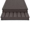 WPC Solid Decking Boards 30m² Dark Brown - Durable & Stylish