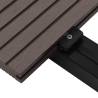 WPC Solid Decking Boards 30m² Dark Brown - Durable & Stylish