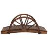 Garden Bridge with Half-wheel - Solid Wood Fir 99x50x38 cm