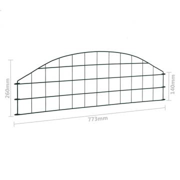 Arched Garden Fence Set - Green | 77.3x26 cm