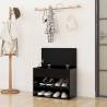 Shoe Bench Black 60x30x45 cm | Stylish Storage Solution