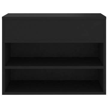 Shoe Bench Black 60x30x45 cm | Stylish Storage Solution