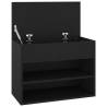 Shoe Bench Black 60x30x45 cm | Stylish Storage Solution