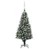 Artificial Pre-lit Christmas Tree with Ball Set&Pine Cones 150 cm Colour rose Size 150 x 93 cm Quantity in Package 1 Number of Branch Tips 