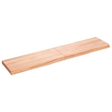 Light Brown Wall Shelf - Solid Oak Wood | Hipo Market