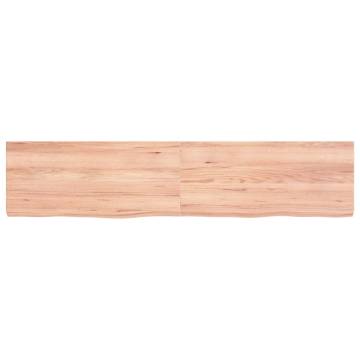 Light Brown Wall Shelf - Solid Oak Wood | Hipo Market