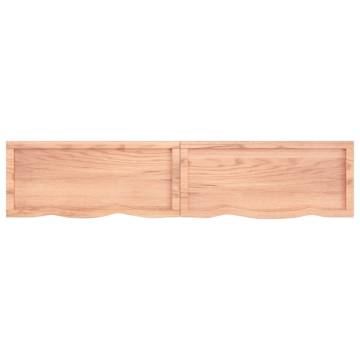 Light Brown Wall Shelf - Solid Oak Wood | Hipo Market