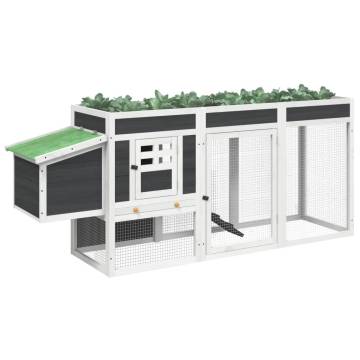 Cozy Grey Chicken Coop - Solid Pine Wood | HipoMarket