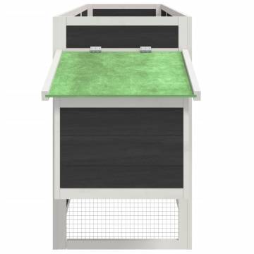 Cozy Grey Chicken Coop - Solid Pine Wood | HipoMarket