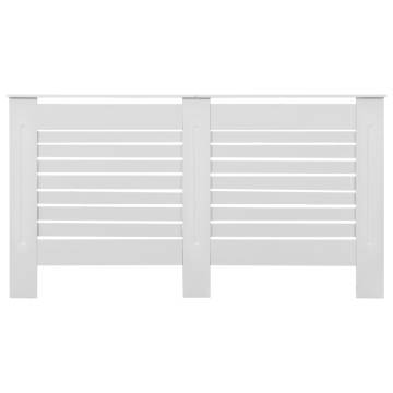 Stylish White Radiator Cover - 152x19x81.5 cm MDF