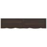 Dark Brown Solid Oak Bathroom Countertop - 180x40 cm