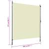 Cream Outdoor Roller Blind 200x270 cm - Privacy & Shade