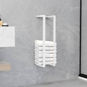 Towel Rack White 12.5x12.5x60 cm - Durable Steel Design