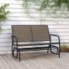 Garden Glider Bench Brown - Relax in Style | HipoMarket UK