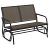 Garden Glider Bench Brown - Relax in Style | HipoMarket UK