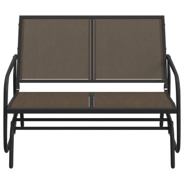 Garden Glider Bench Brown - Relax in Style | HipoMarket UK