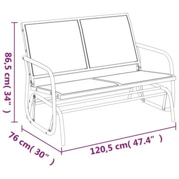 Garden Glider Bench Brown - Relax in Style | HipoMarket UK