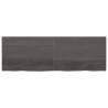 Wall Shelf Dark Brown Solid Oak - Rustic & Versatile Storage