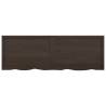 Wall Shelf Dark Brown Solid Oak - Rustic & Versatile Storage