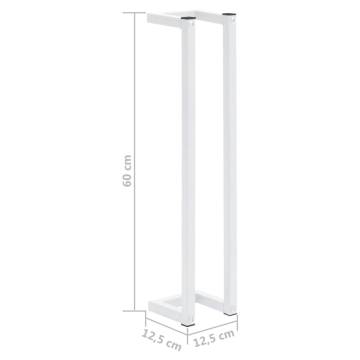 Towel Rack White 12.5x12.5x60 cm - Durable Steel Design