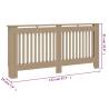 Stylish MDF Radiator Cover - 172x19x81 cm | HipoMarket