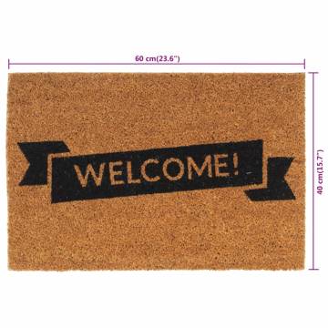 Natural Coir Door Mat 40x60 cm | Durable & Non-slip | HipoMarket