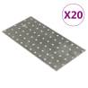 Perforated Plates 20 pcs 2 mm 240x120 mm Galvanised Steel Size 240 x 120 mm Quantity in Package 1 