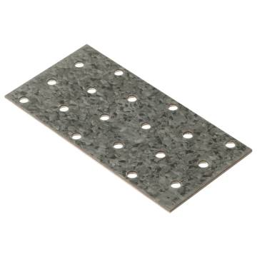 Perforated Plates 40 pcs Galvanised Steel - 120x60 mm