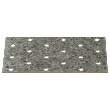 Perforated Plates 40 pcs Galvanised Steel - 120x60 mm