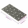 Perforated Plates 40 pcs Galvanised Steel - 120x60 mm