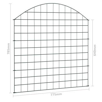 Arched Garden Fence Set 77.5x78.5 cm - Green | Hipomarket