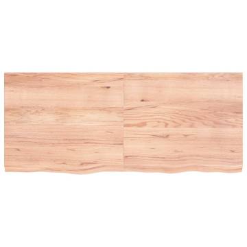 Light Brown Solid Oak Table Top 140x60 cm | HipoMarket