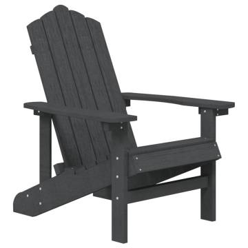 Garden Adirondack Chairs 2 pcs HDPE Anthracite - Hipomarket