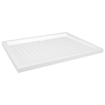 Shower Base Tray with Dots White 80x100 cm - Modern & Durable