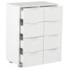 High Gloss White Sideboard - 8 Drawers & Engineered Wood | HipoMarket