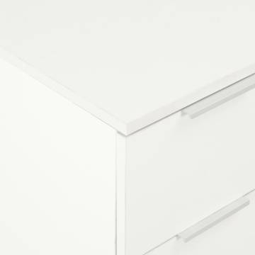 High Gloss White Sideboard - 8 Drawers & Engineered Wood | HipoMarket