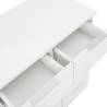 High Gloss White Sideboard - 8 Drawers & Engineered Wood | HipoMarket