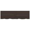 Wall Shelf Dark Brown - Solid Oak Wood | HipoMarket